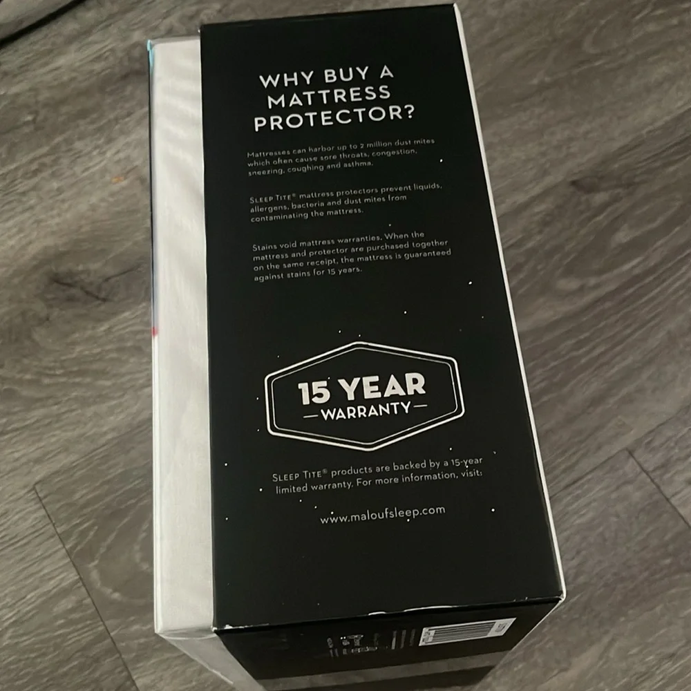TWIN XL size mattress protector Sleep Tite Open Box Malouf